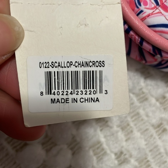 NWT Simply Southern Scallop Chaincross Pink and Blue Women's Crossbody Bag - Picture 6 of 15